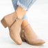 Ankle Boots For Women Low Heels Side Zipper Shoes - ROUTINE FASHION
